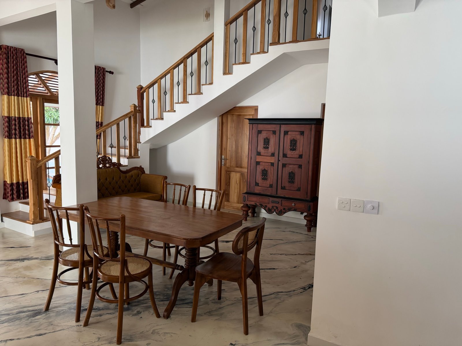 Dining area and staircase
